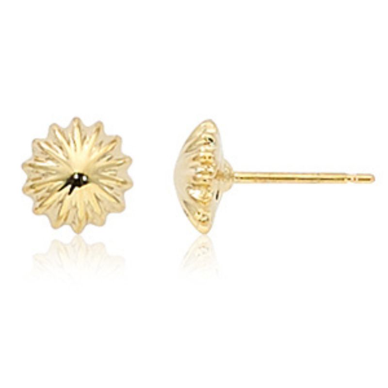 CARLA Scallop Button Stud Earrings