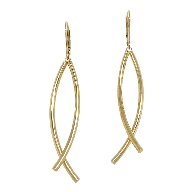 Curved Graduated Bypass Stick Earrings
