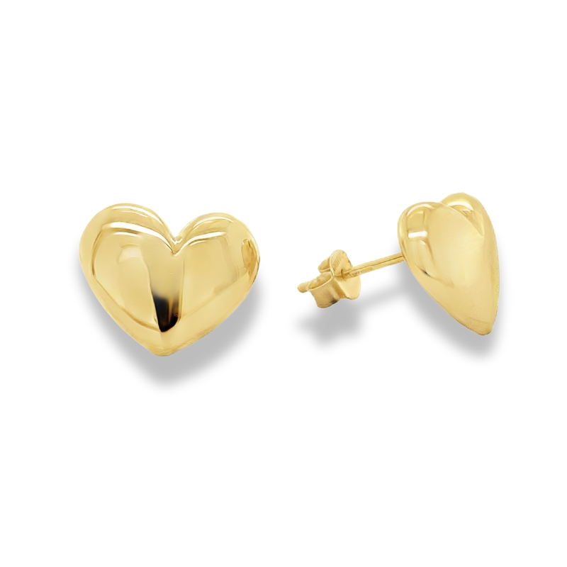 Solid Heart Stud Earrings
