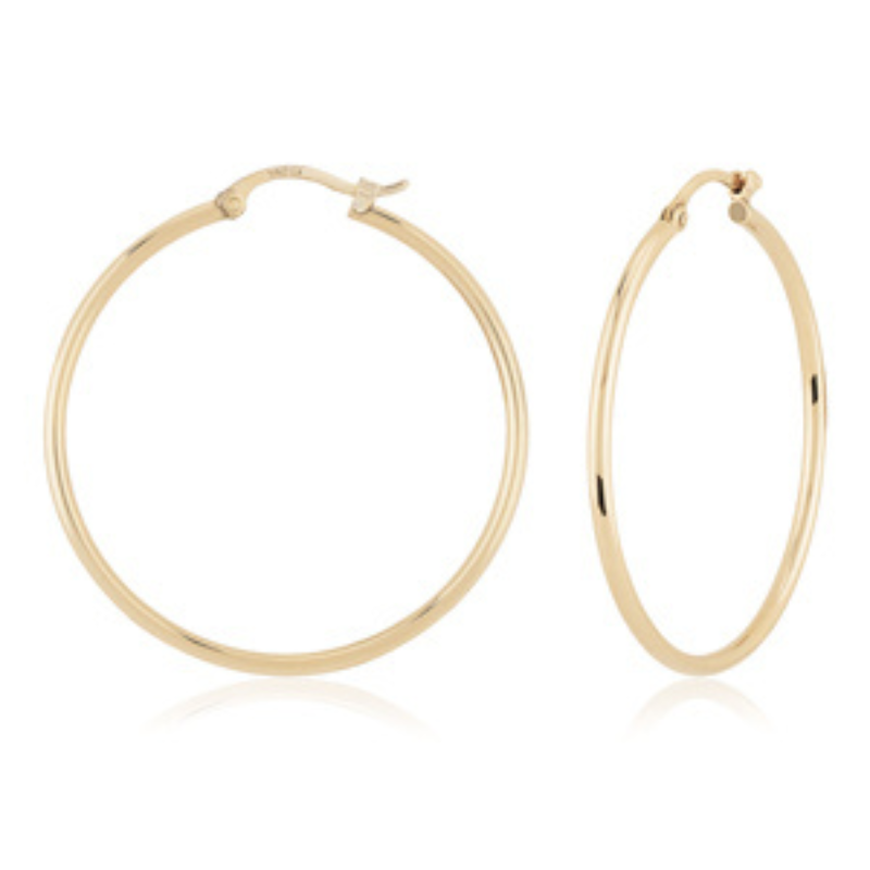 14KY 1.5X30MM HOOP EARRINGS