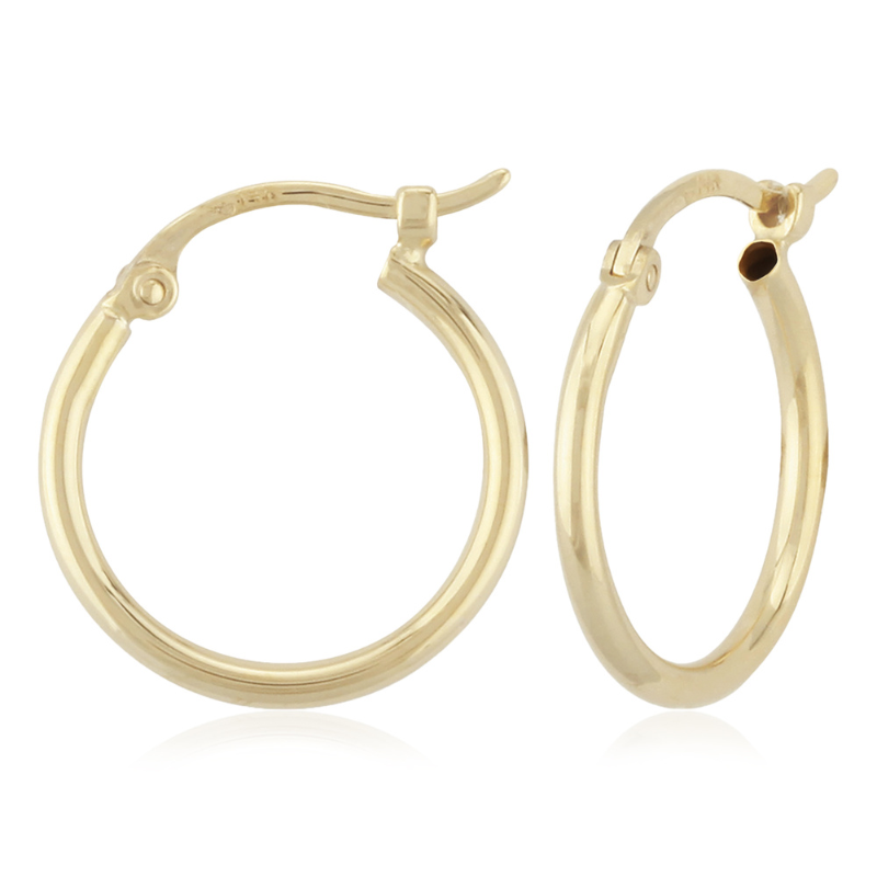 14KY Hoop Earrings 15mm