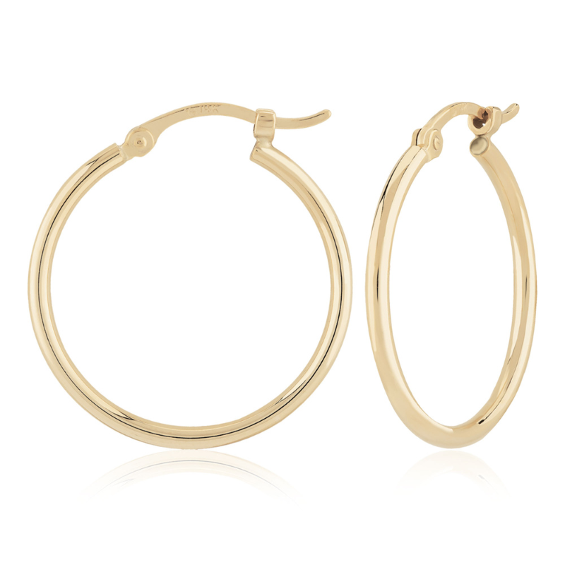 14KY Hoop Earrings 1.5x20mm