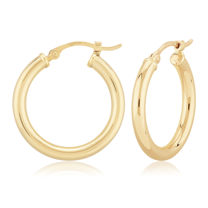 14KY 2.5X30MM HOOP EARRINGS