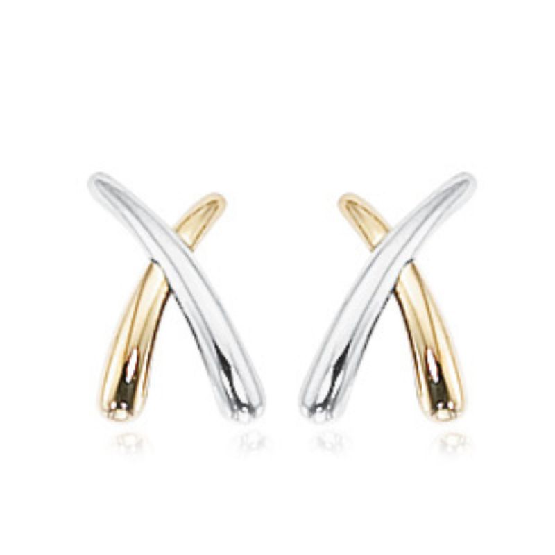 CARLA Two Tone X Earrings