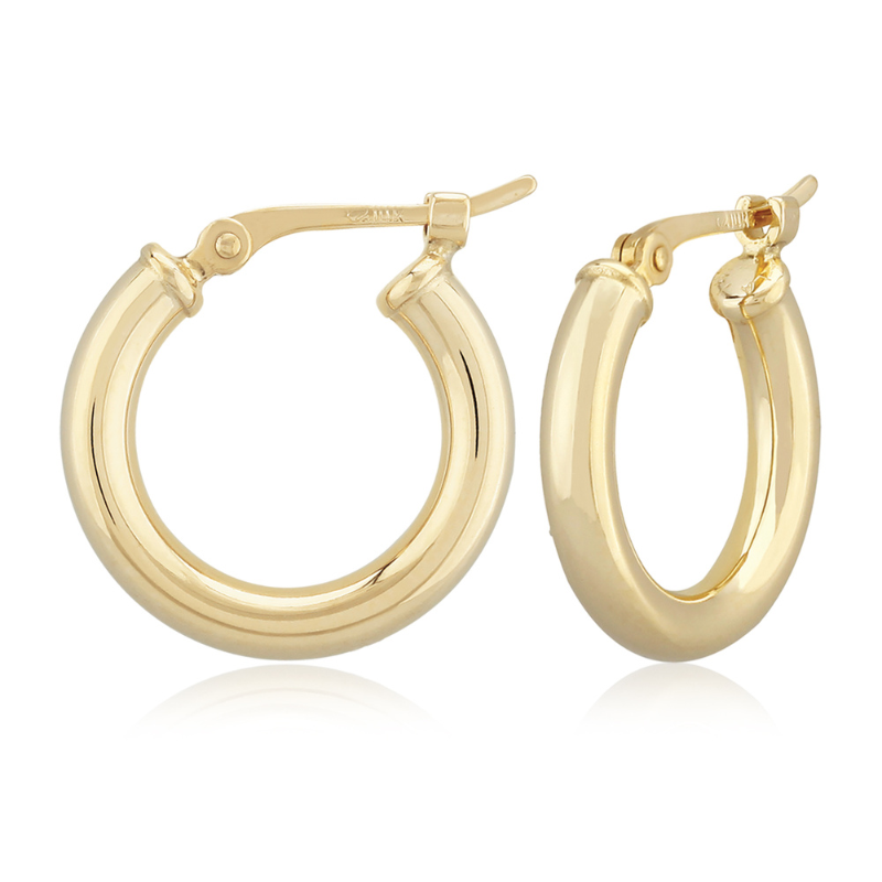 14KY 2.5X15MM HOOP EARRINGS
