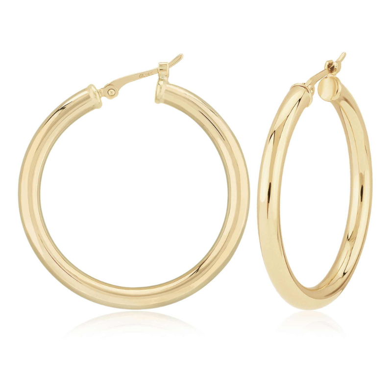 SSGP 3X30MM Tube Hoop Earrings