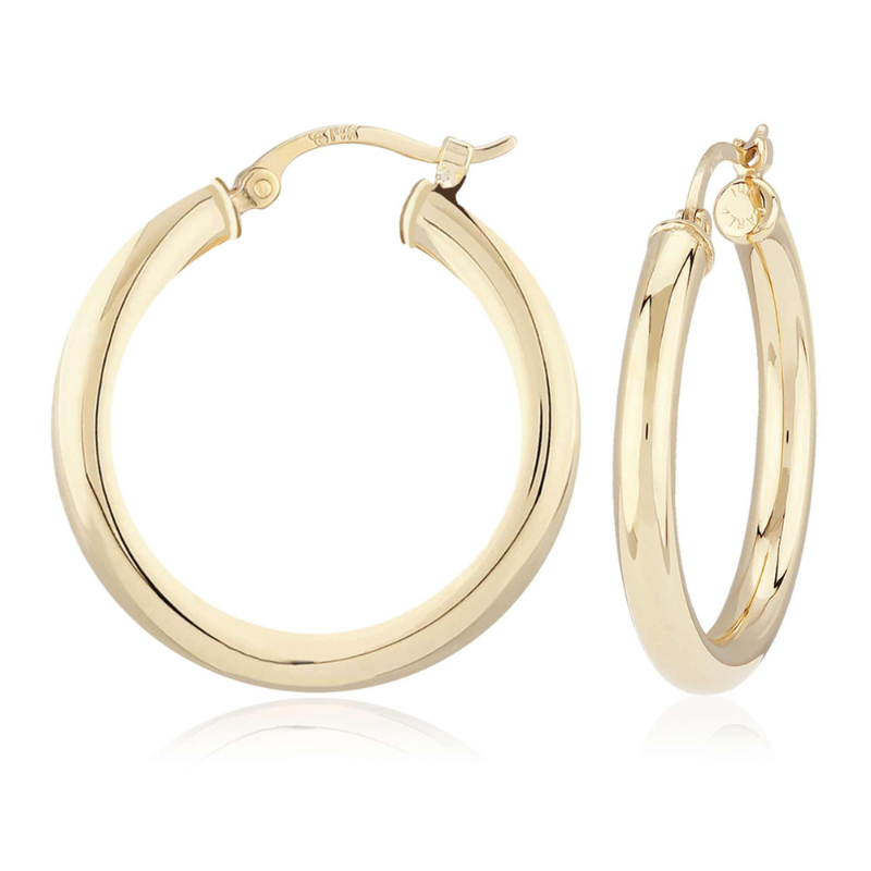 SSGP 3X25MM Tube Hoop Earrings