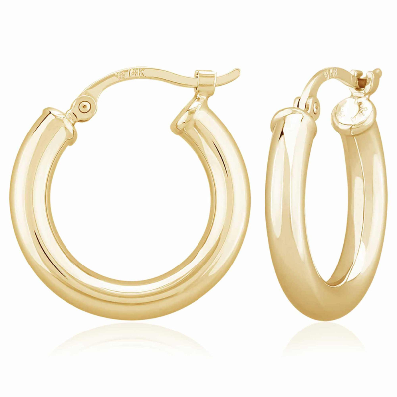 SSGP 3X18MM Tube Hoop Earrings