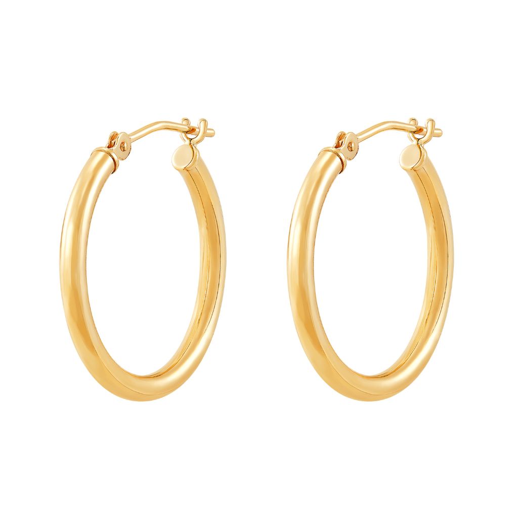 Hollow Polished Hoop Earrings