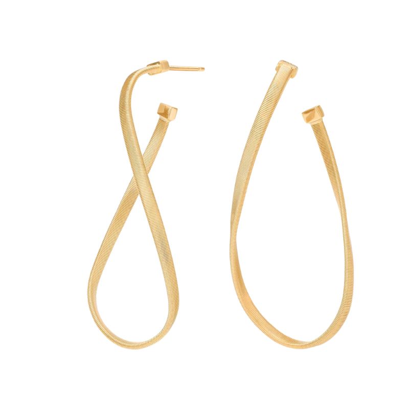 MARCO BICEGO Marrakech Twisted Irregular Medium Hoops