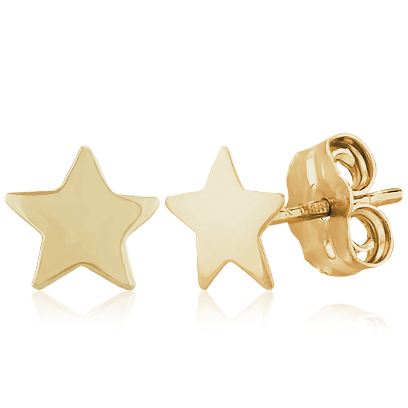 CARLA Star Studs – Fine 14K Gold, USA-Made Elegance