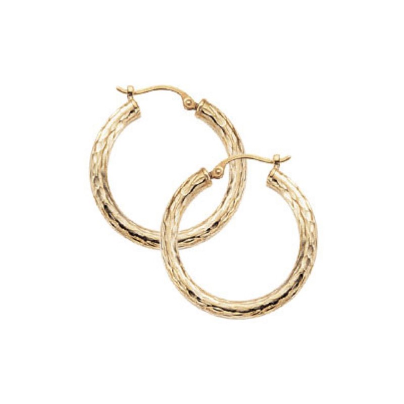 CARLA Diamond Cut Hoop Earrings