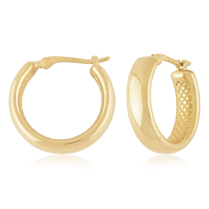 CARLA Small Oval Tube Hoop Earrings