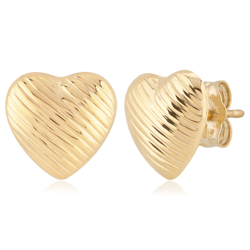 14KY Heart Stud Earring