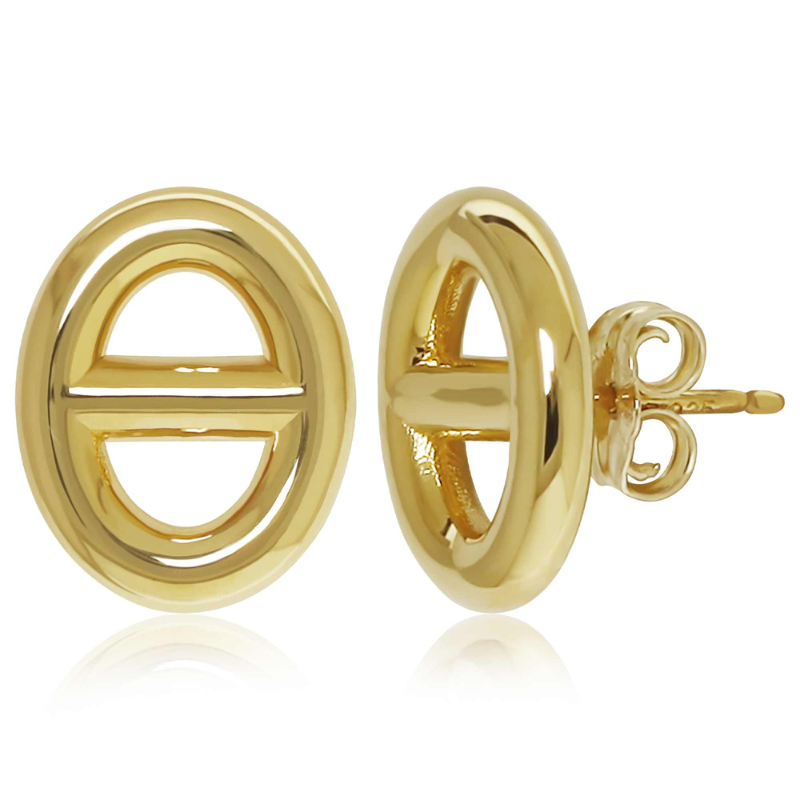 14KY Marinier Link Stud Earring