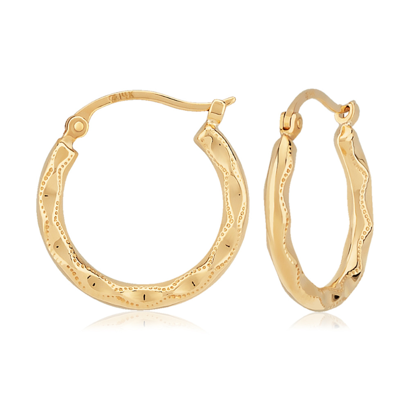 CARLA Small Patterned Hoop Earrings