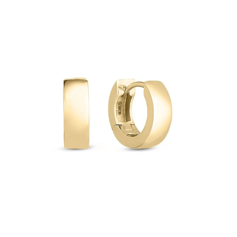 Roberto Coin Designer Gold Mini Hoop Earrings