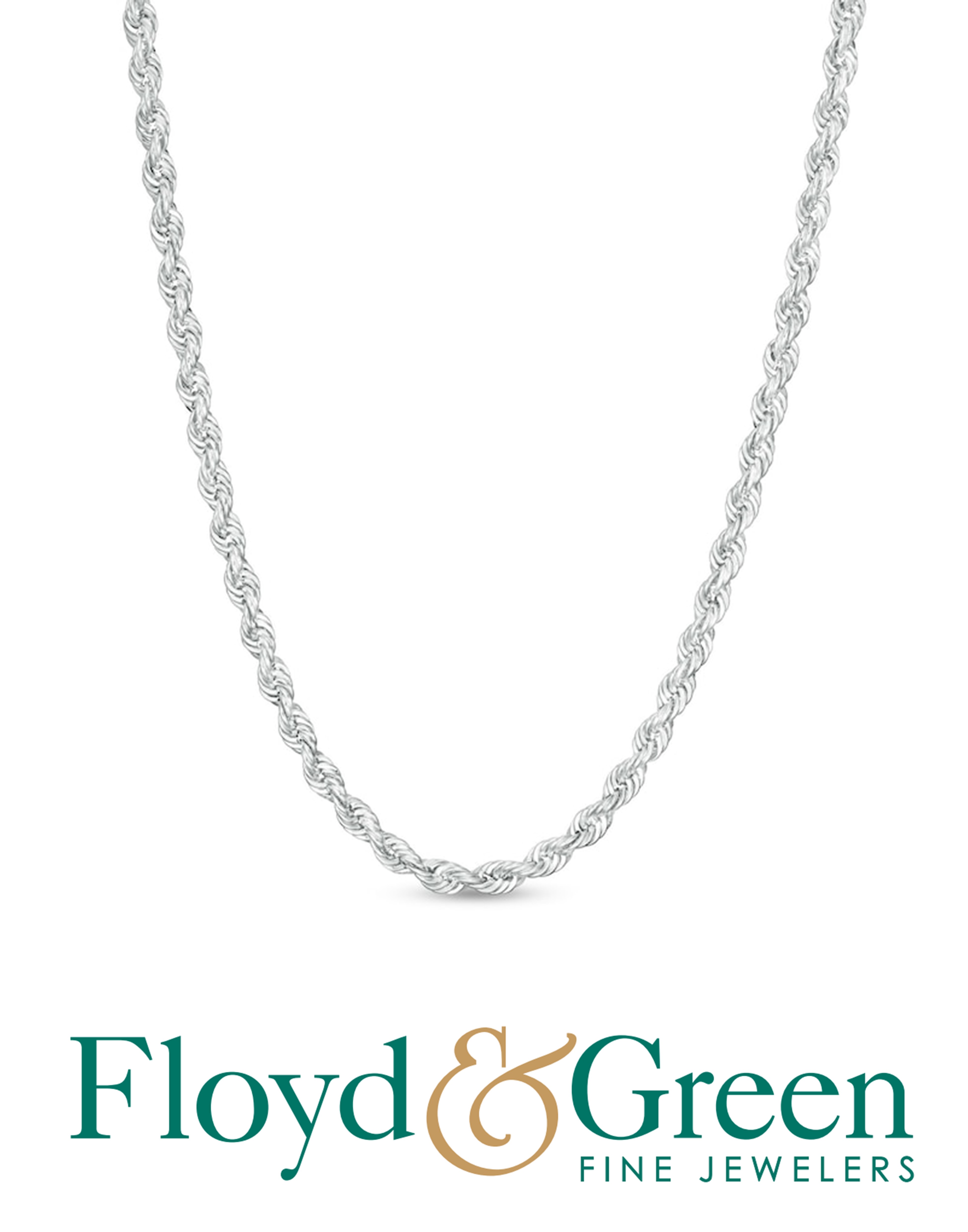 White Gold Rope Chain