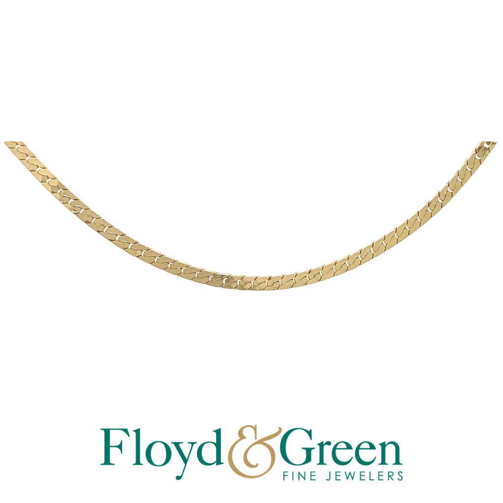 Yellow Gold Flat Snake Chain