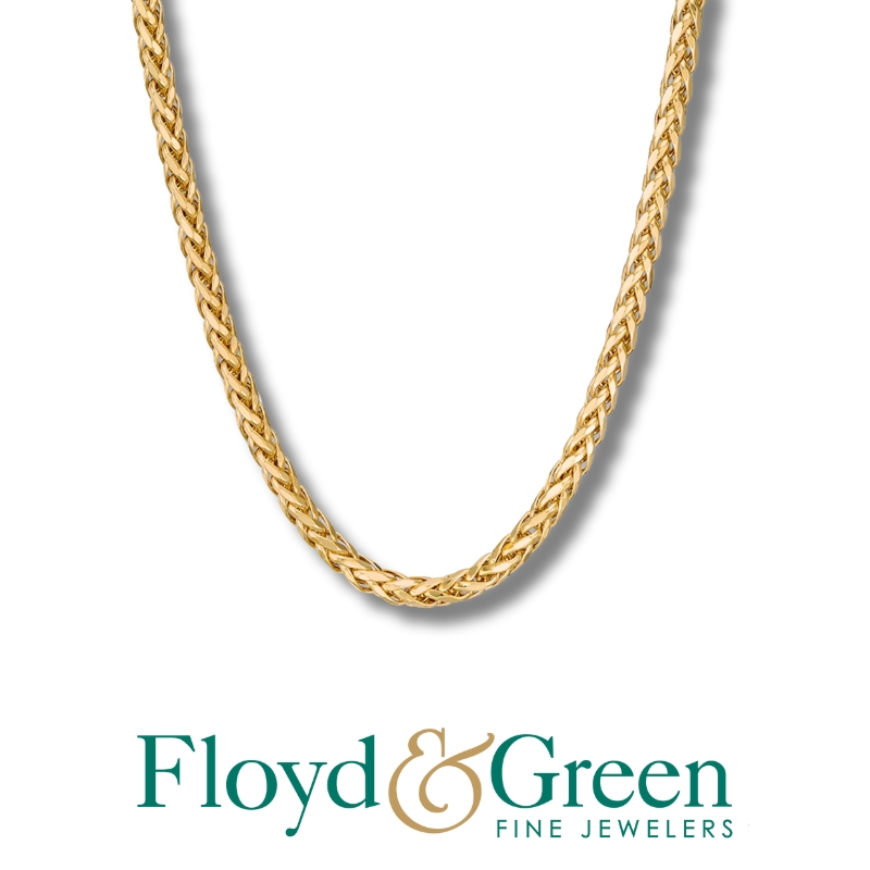 Gold Wheat Chain Necklace