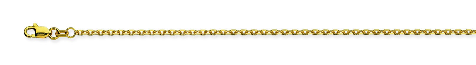 18 14KY D/C Cable Chain 1.5MM - Lobster Clasp