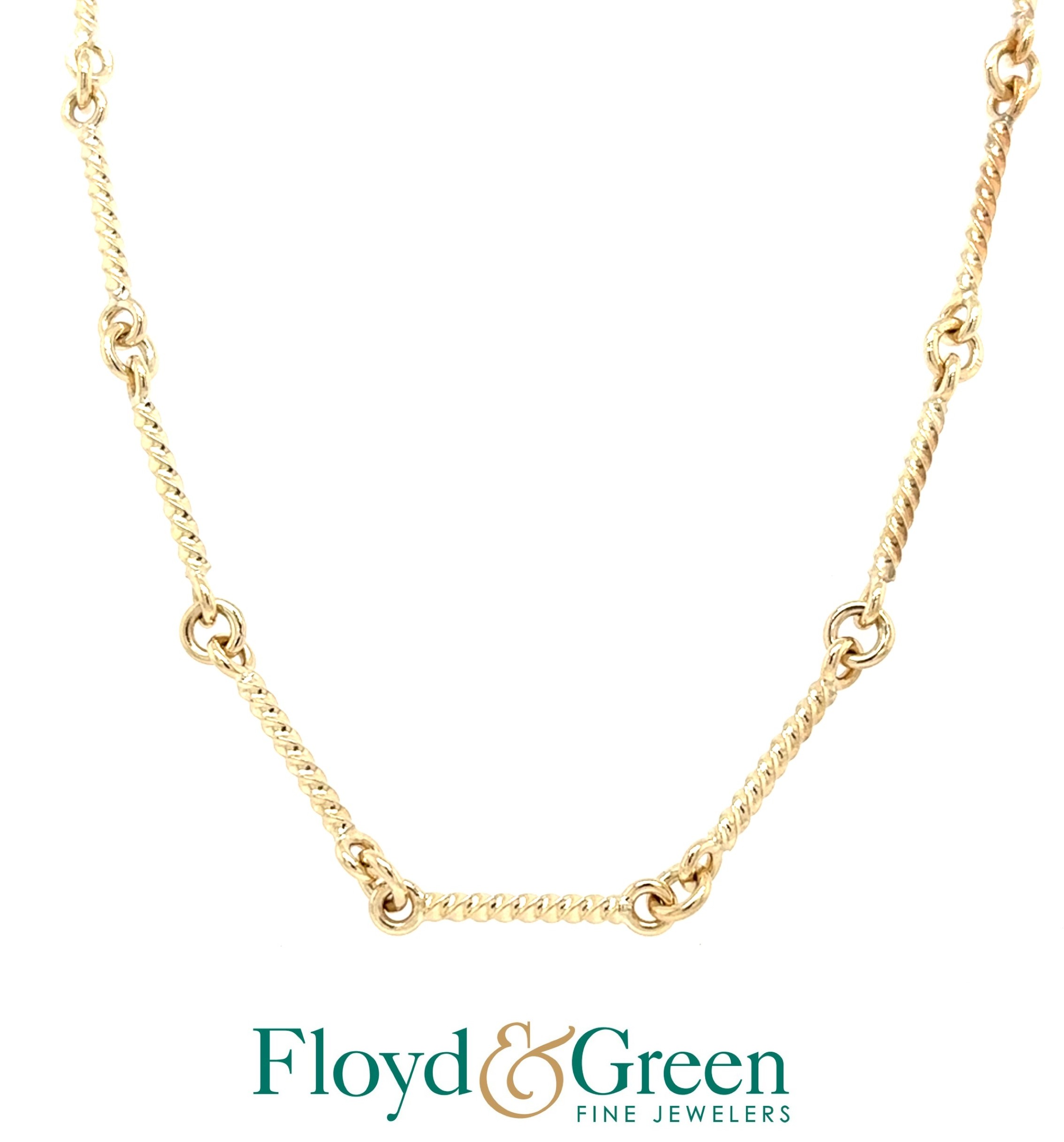 14KY Fancy Necklace, 30 inch, 25.3g
