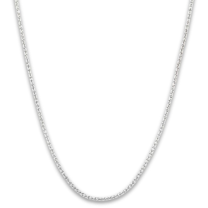White Gold Bird Cage Chain