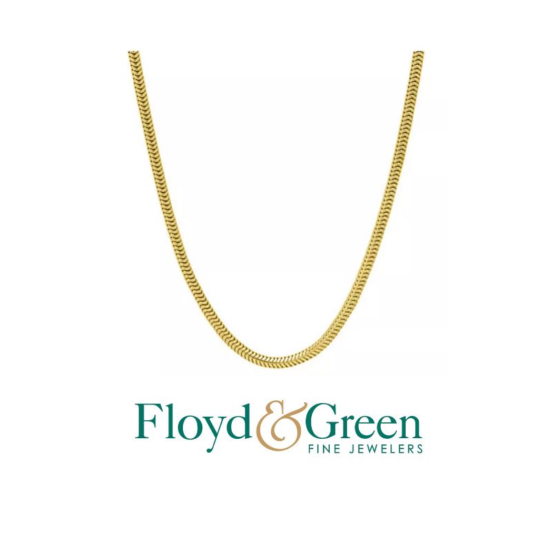 14KY Snake Chain, 18 Inch, 4g, 1mm