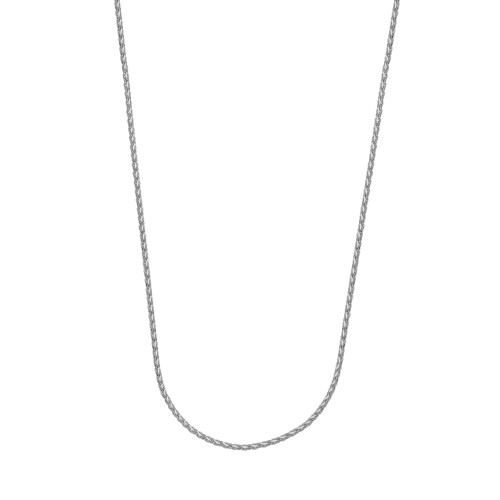 White Gold Wheat Chain Necklace