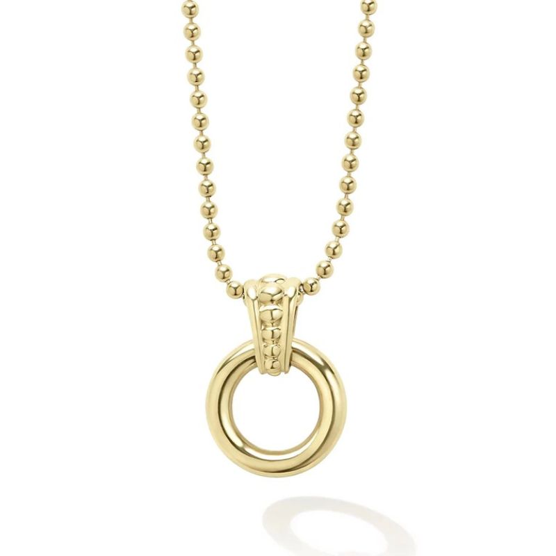 LAGOS Caviar Circle Pendant Necklace