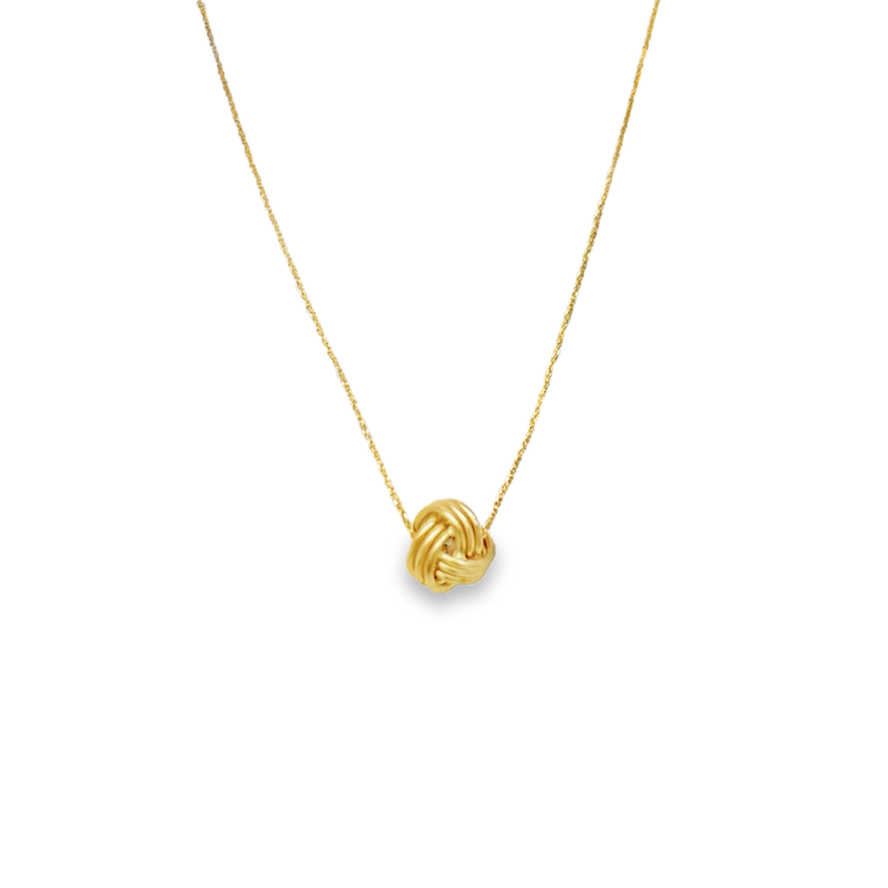 18 14KY love knot chain necklace