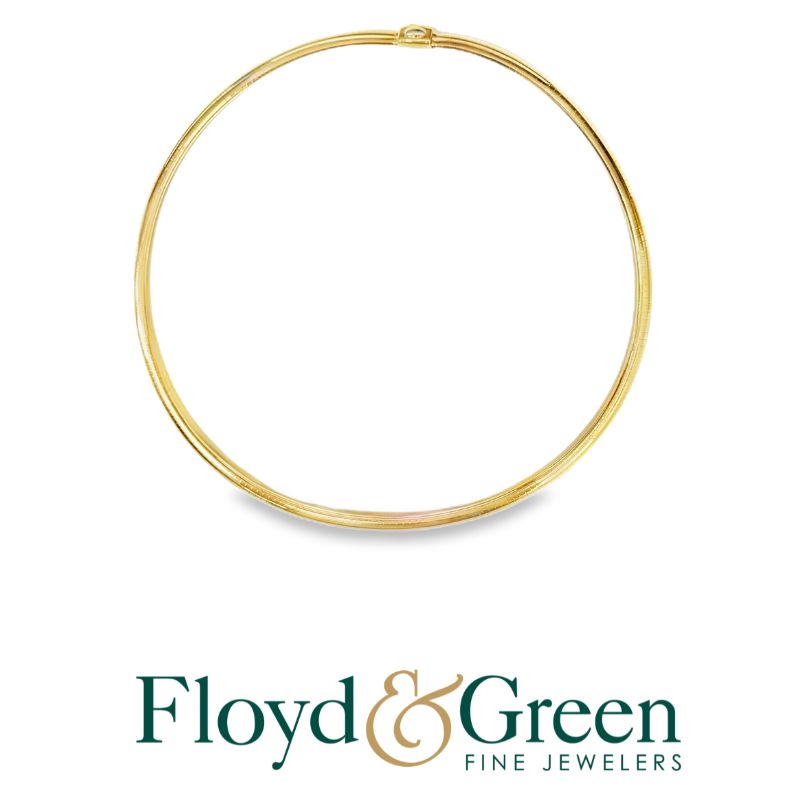 14KY Omega Necklace, 32.1g, 18, 4.8 mm