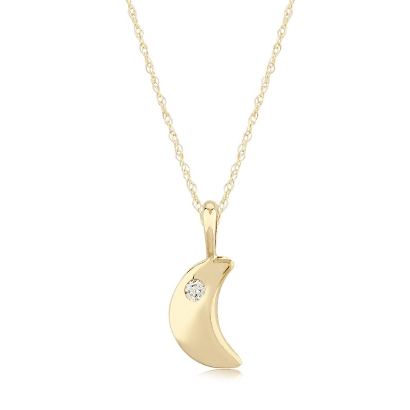 CARLA Diamond Moon Pendant Necklace