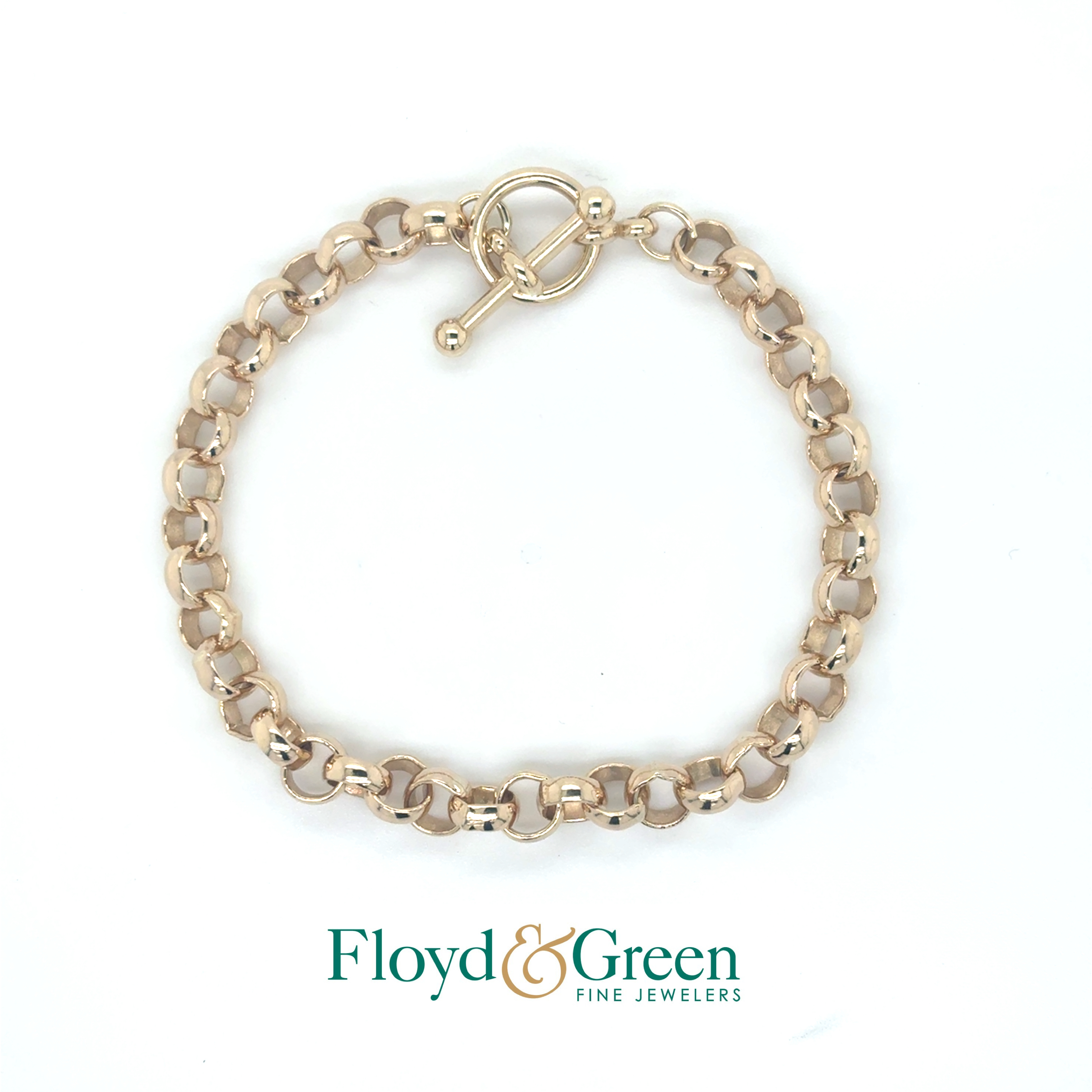 14KY Toggle Link Bracelet, 7.5 inch, 17.7g