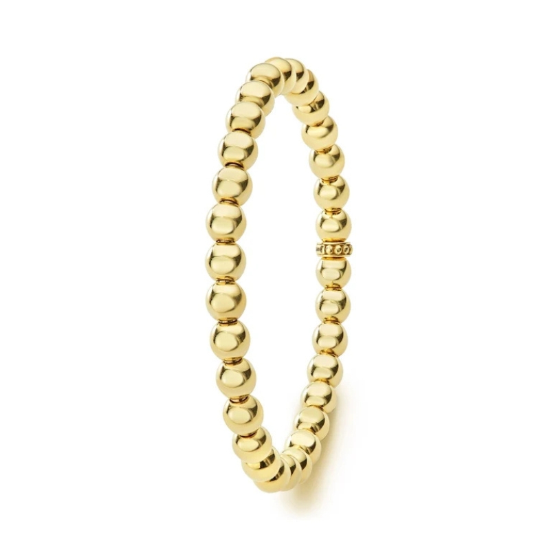 LAGOS Caviar Gold Bead Stretch Bracelet