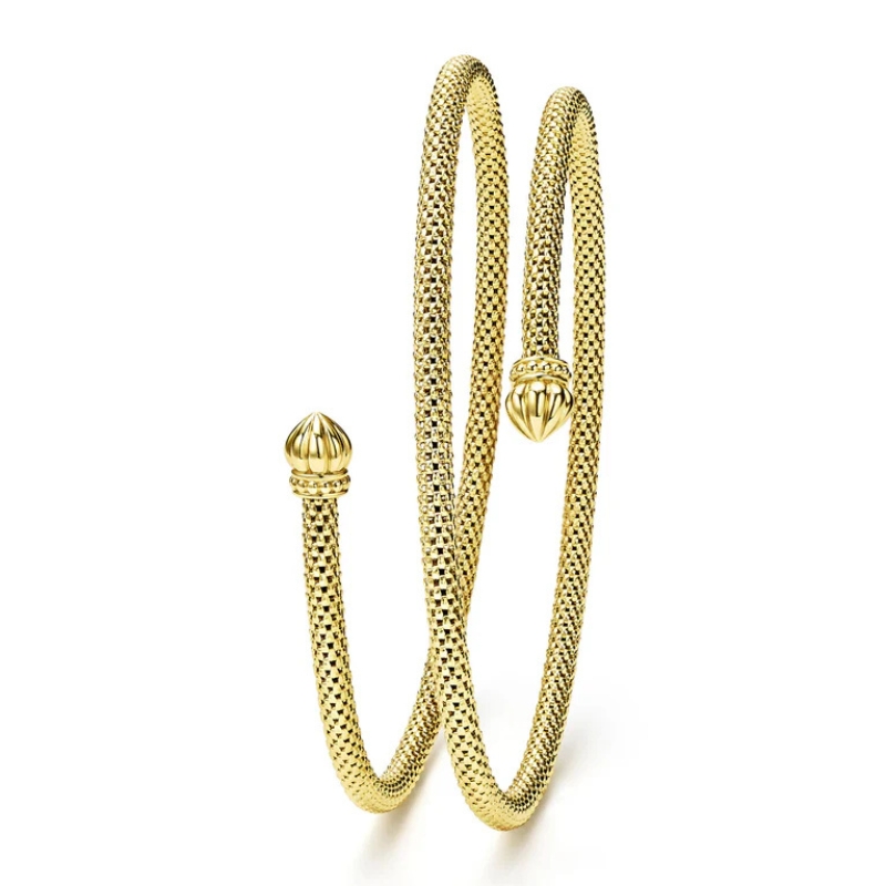 LAGOS Signature Caviar Gold Wrap Bracelet