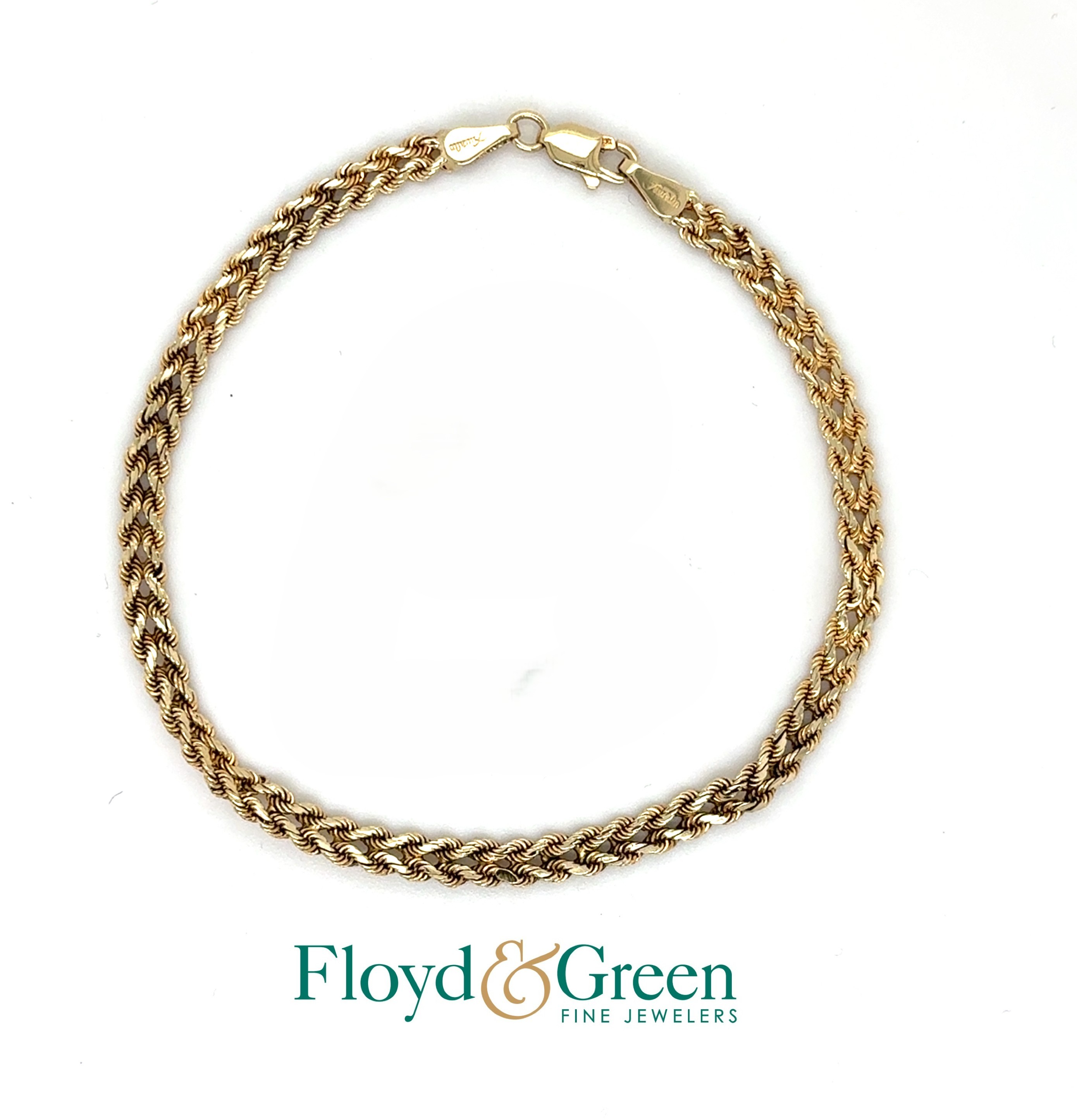 14KY Bracelet, 7 inch, 4.4g