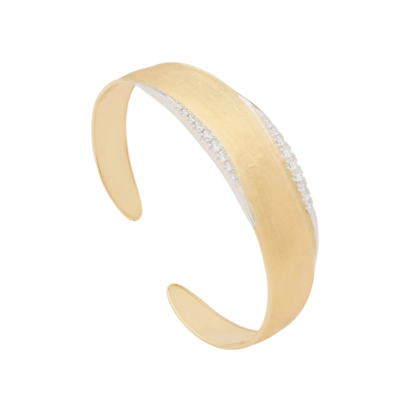 Lunaria Gold Bangle with Diamonds