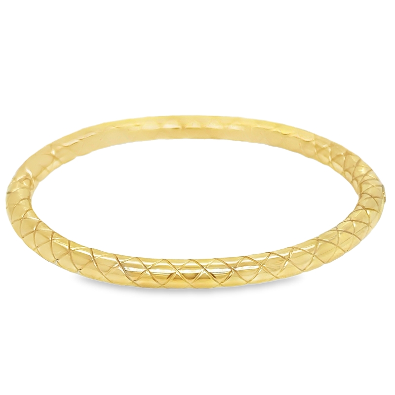 7 14KY Textured Hinge Bracelet