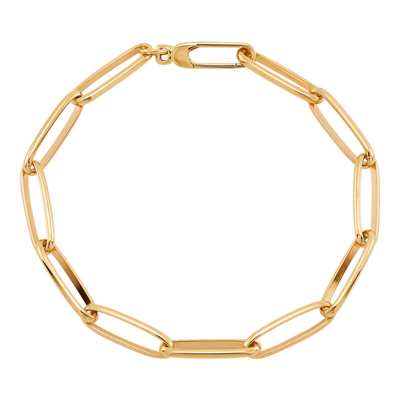 14KY oval link braclet size 7.5