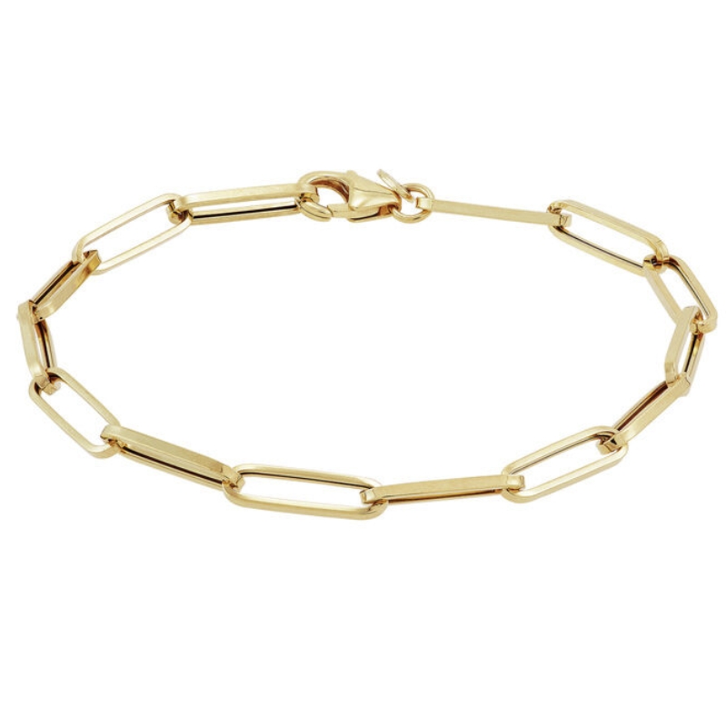 Hollow Paperclip Chain Bracelet