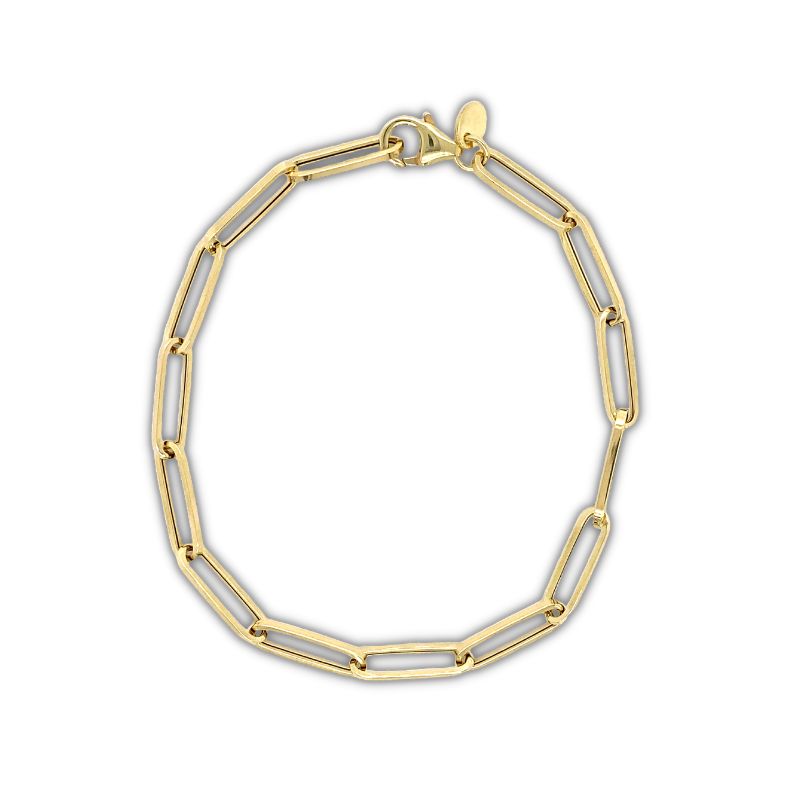 Hollow Paperclip Chain Bracelet