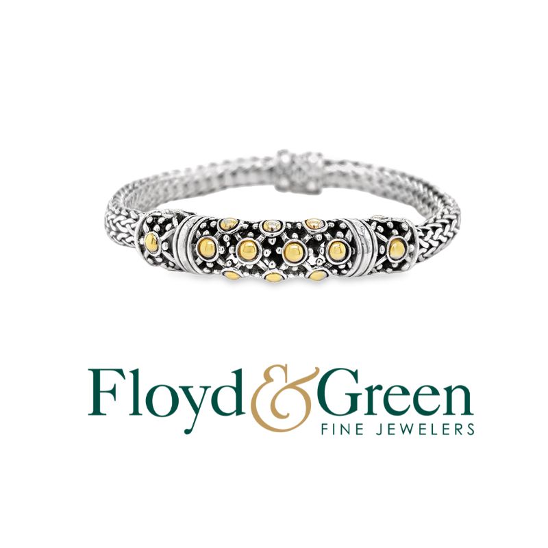 John Hardy Sterling Silver / 18KY DOT Jaisalmer Bracelet, 7 Inch