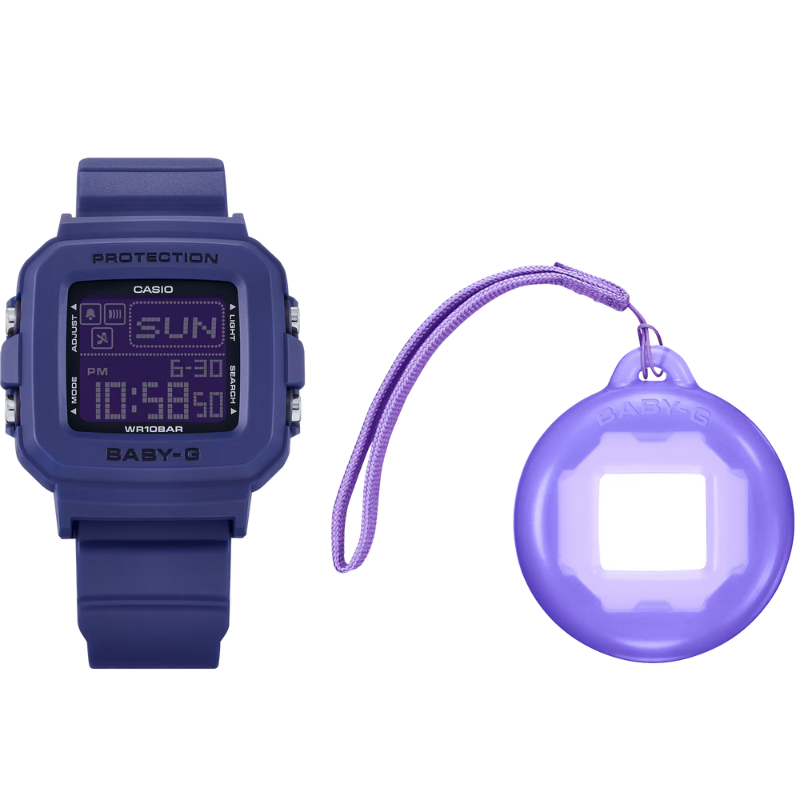 BGD10KH-2C Baby G + Digital Watch, Dark Blue with Heart Charm