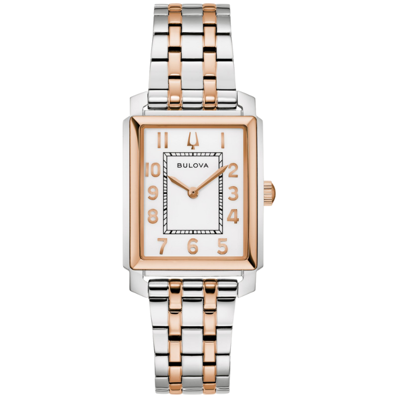BULOVA Silver and Rose Tone Sutton Women's Watch
