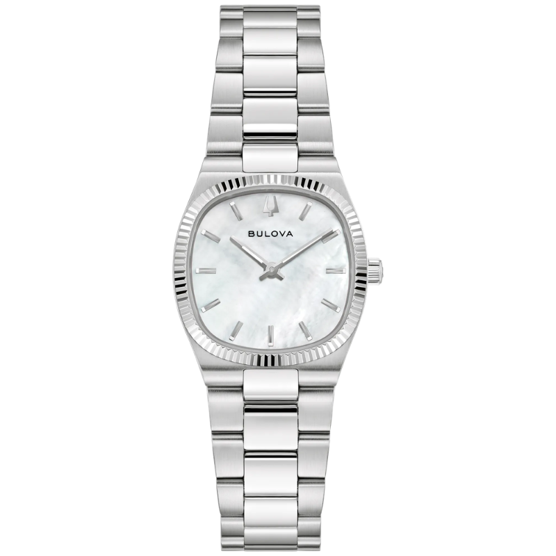Super Seville Mini - Silver stainless steel with white dial and silver accents; stainless steel bracelet