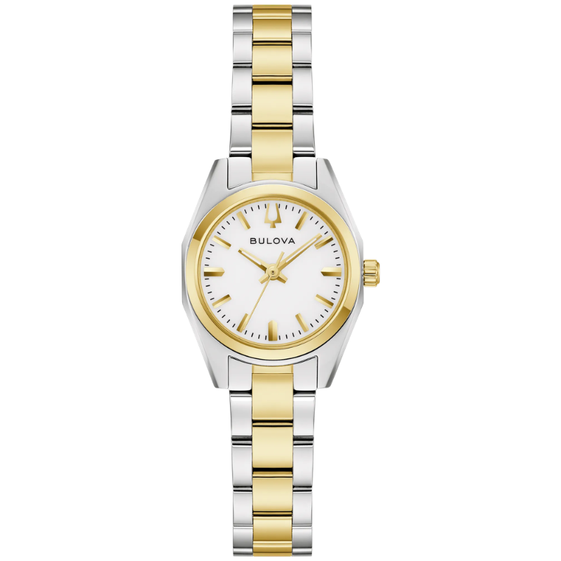 Surveyor - Two-tone stainless steel with a white dial and gold-tone accents; stainless steel bracelet