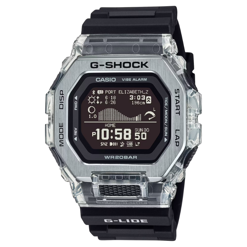 G-LIDE GBX100 Series Gleaming Wave Black Digital Dial