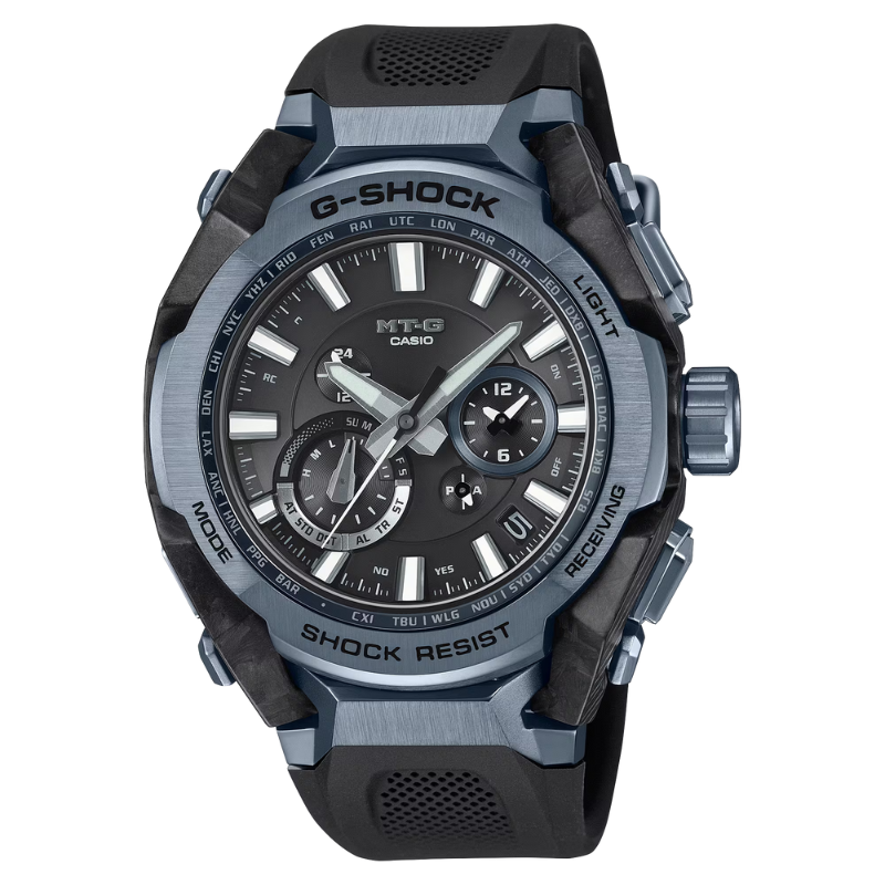 MTGB4000B1A2 - Black Dial w/ Blue Bezel and Strap Paired w/ Bluetooth