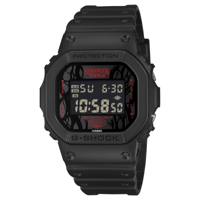 DW5600STT-1, Digital, Stranger Things Collab, Black/Red
